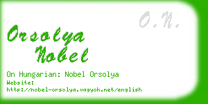 orsolya nobel business card